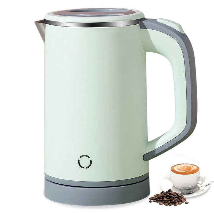 Reisewasserkocher 800ML Wasserkocher Klein, 5 Minuten Schnelles Kochen Wasserkocher Edelstahl 600W T