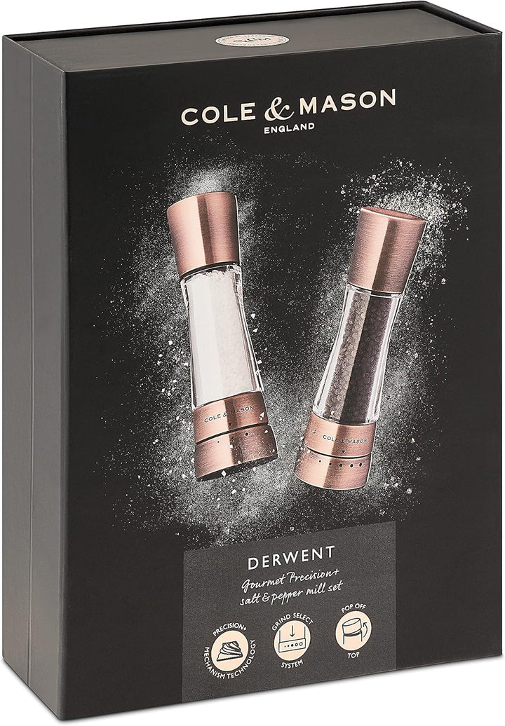 Cole & Mason H59418G Derwent Salz und Pfeffer Mühle Set (Kupfer) / Cole & Mason H611928CS Dover Edel