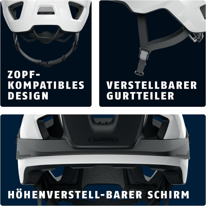 ABUS MTB-Helm MoTrip - robuster Fahrradhelm mit höhenverstellbarem Schirm für Mountainbiker - indivi