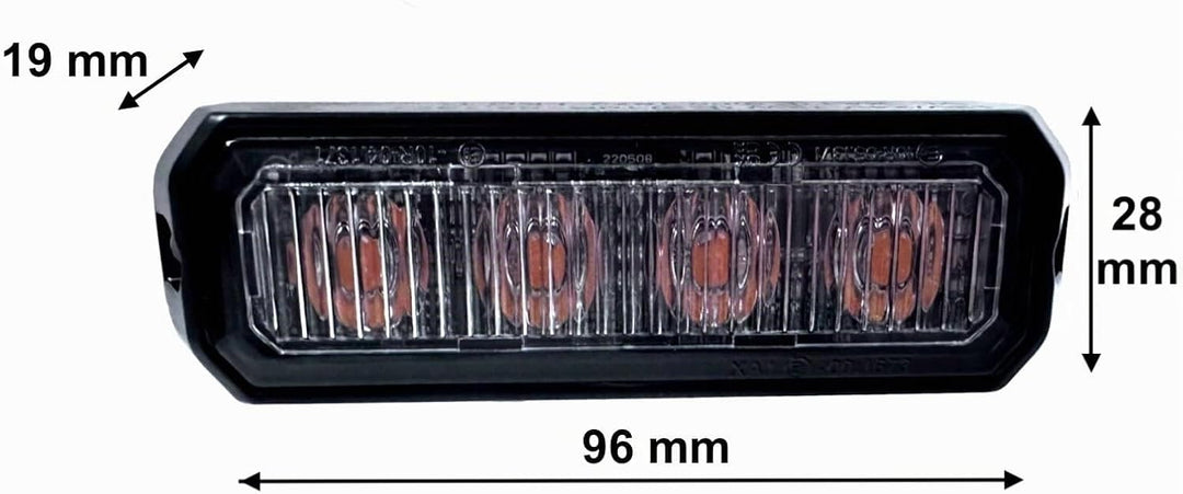 MelTruck® 2x LED Frontblitzer 95x28x19 12V 24V PKW LKW Traktor Bagger R65 R10 Heckblitzer