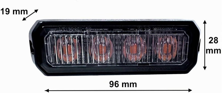 MelTruck® 2x LED Frontblitzer 95x28x19 12V 24V PKW LKW Traktor Bagger R65 R10 Heckblitzer