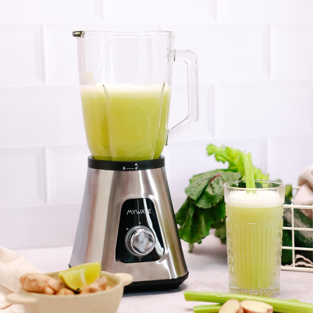 My Wave - Standmixer - Für Feste und Flüssige Nahrungsmittel - 1.300W - Fassungsvermögen 1,5 L und 2