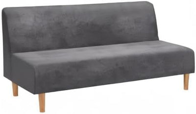 Mingfuxin Armlose Schlafsofabezüge, Stretch-Samt Futon Couchbezug Dicke weiche gemütliche Sofa Schon