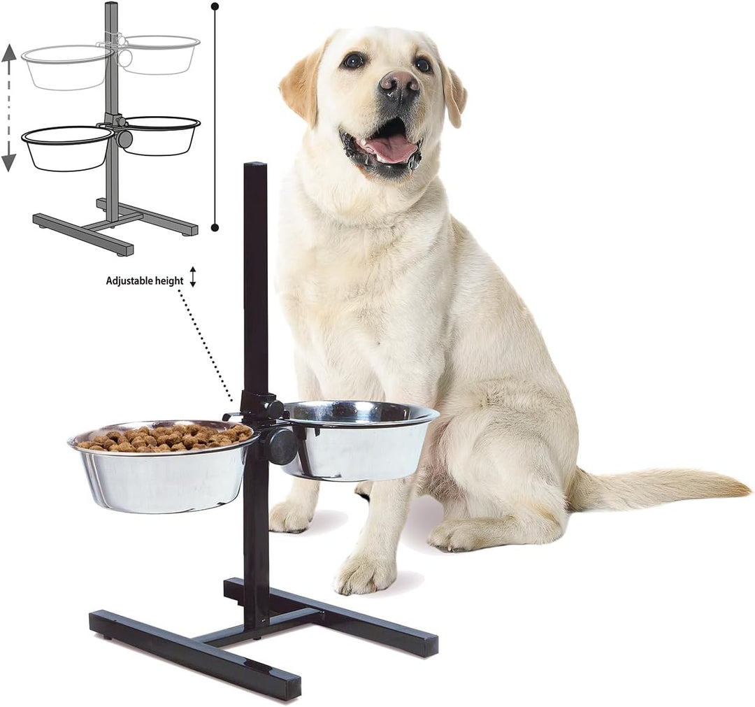 Karlie Otis Plus - Doppelnapfständer mit Näpfen 4 l ø: 21 - 29 cm L, L