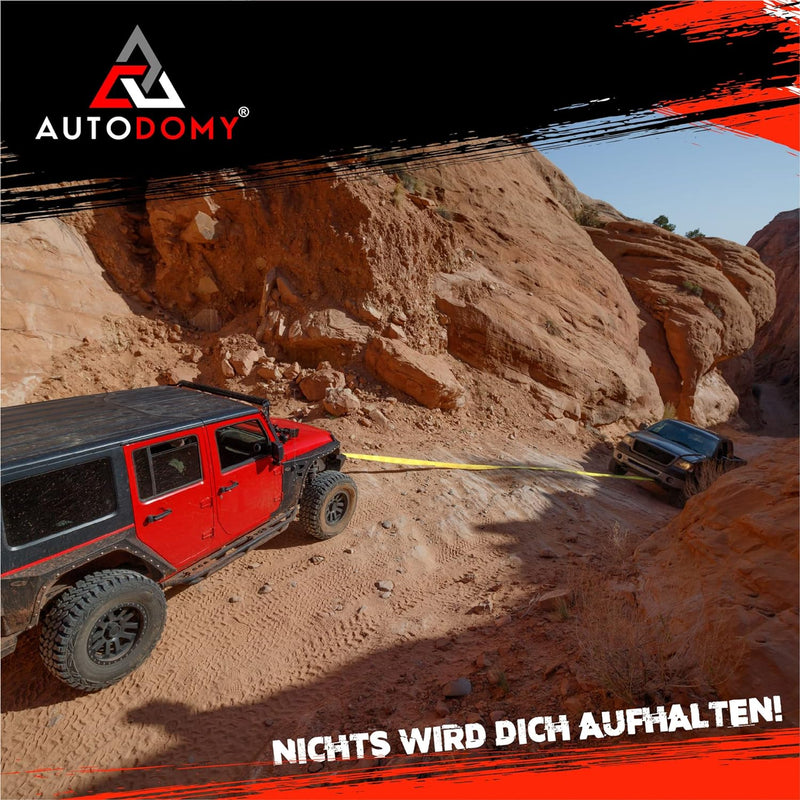 Autodomy Abschleppseil Auto 4x4 Pkw LKW - Professional Schlinge - Bruchfestigkeit 21.000 Kg - Notfal