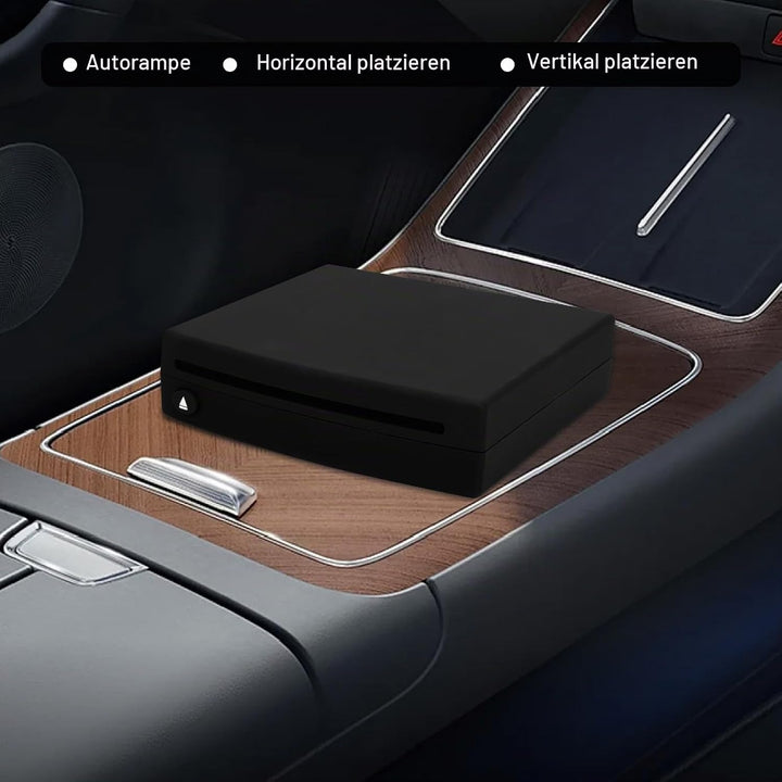 CD Player für Auto mit USB Anschluss,Universell Tragbarer Externer CD/DVD-Dish Box Player Fürs Auto,