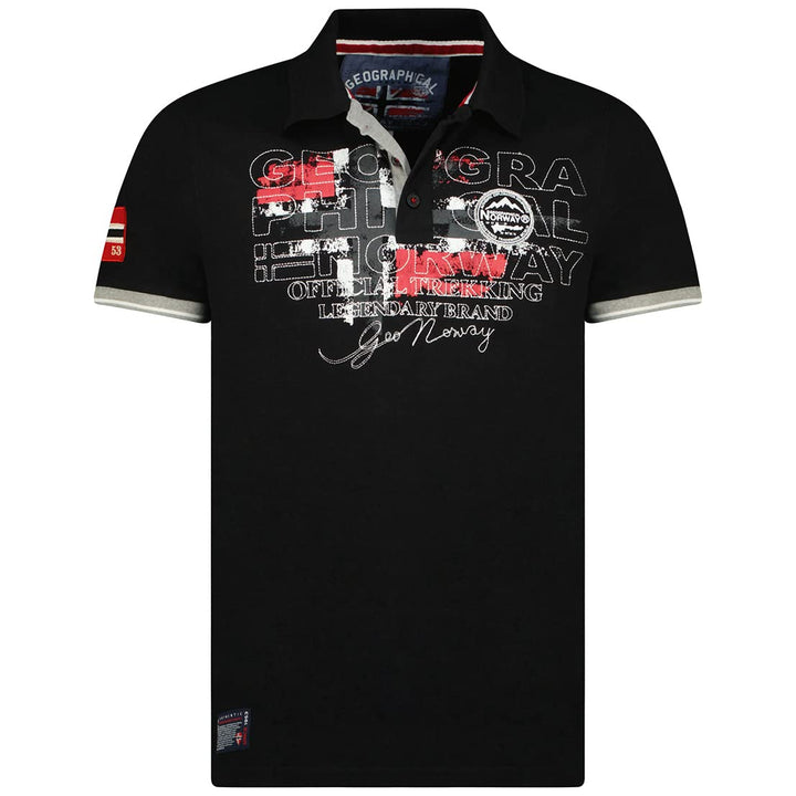 Geographical Norway Kutta Men Poloshirt Herren Klassisch Bedruckt Baumwolle Kurzarm Lässige Knopflei