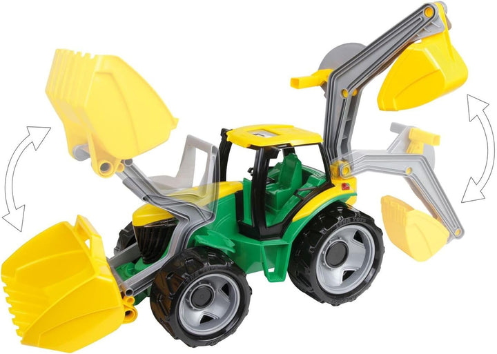 Lena 2080 x Giga Trucks Traktor mit Frontlader und Baggerarm, Starke Riesen Trecker ca. 107 cm, Spie