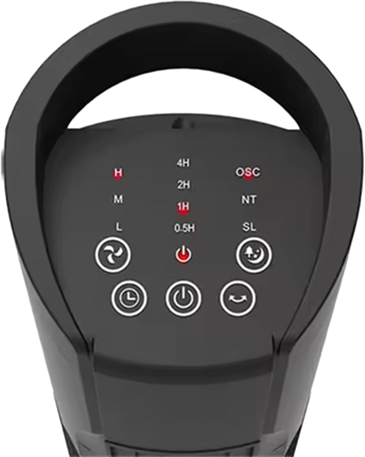 Megashopitalia Turmventilator 50 Watt mit Touch-Panel 3 Modi 3 Geschwindigkeiten Fernbedienung (schw