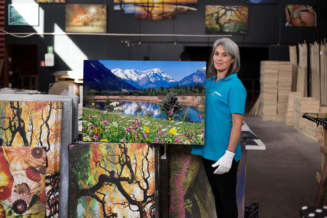Startonight Bilder Berge im Frühling, Leinwandbilder Moderne Kunst, Landschaft Wanddeko Kunstdrucke,