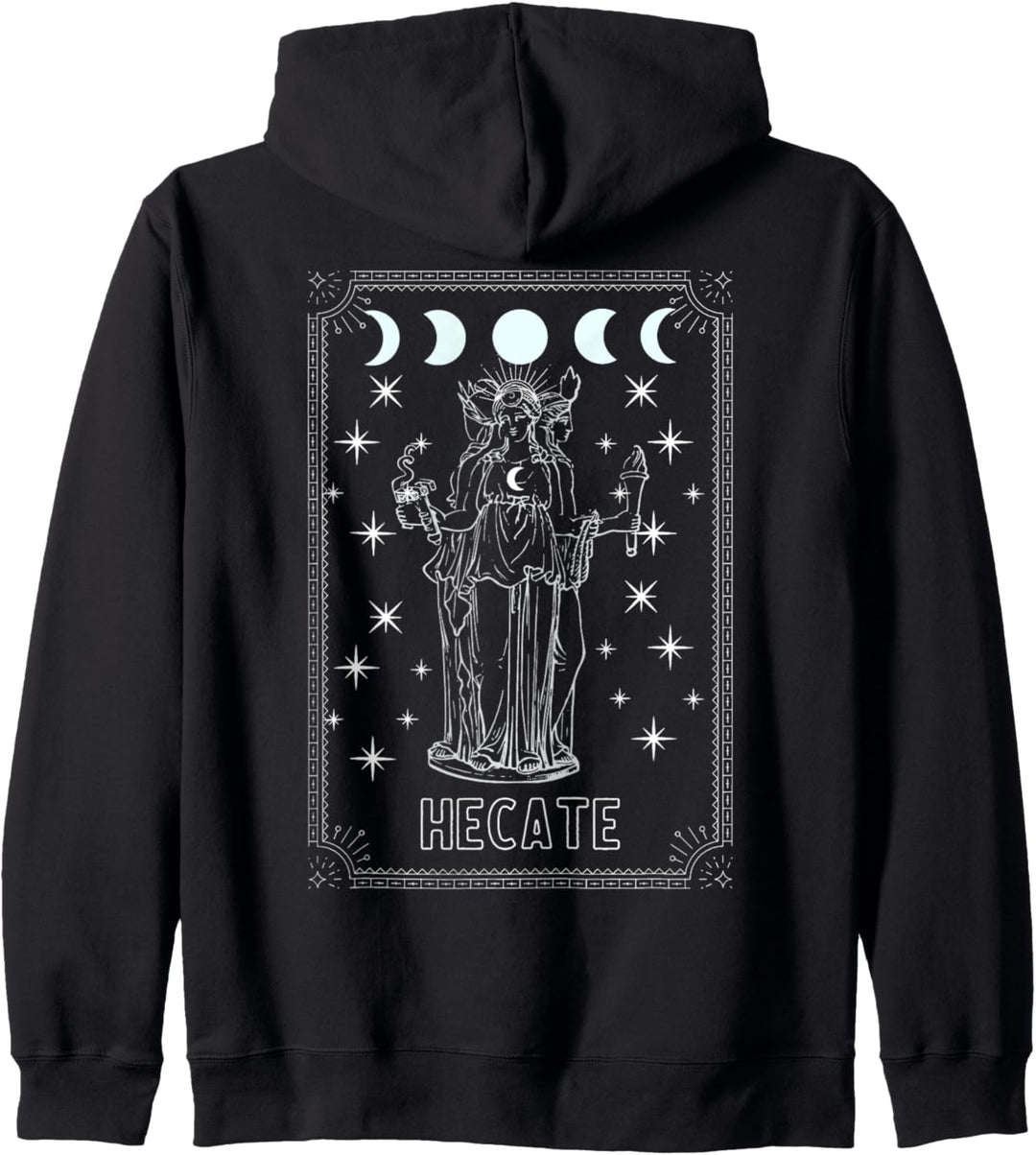 Tarotkarte, Motiv "Triple Moon Goddess Hecate" Kapuzenjacke