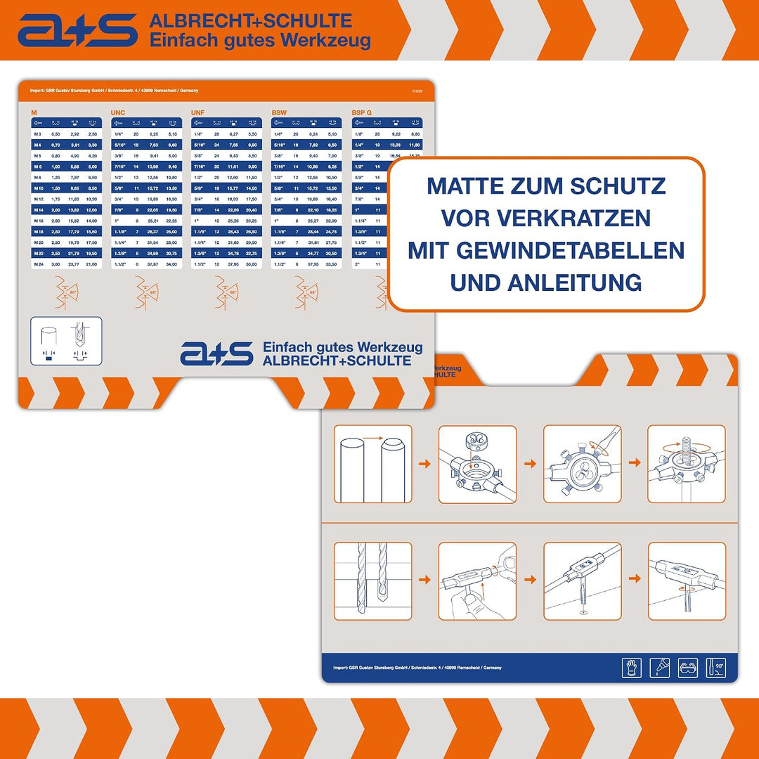 a+s UNF Gewindeschneider Set | HSS-G, 1/4&
