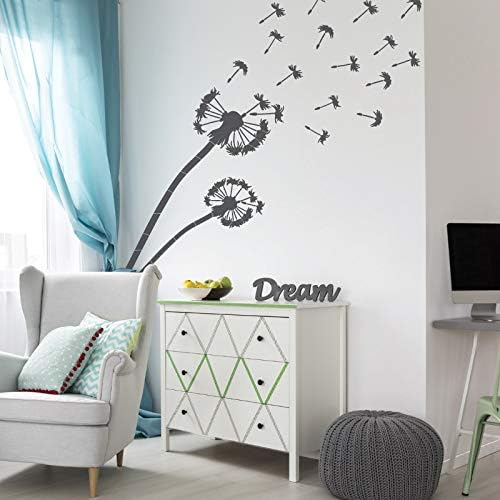 Wiederverwendbare Wandschablone aus Kunststoff // Löwenzahn - Blume // Muster Schablone Vorlage (65x