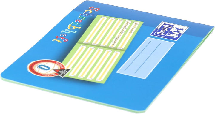 Oxford Schreibheft, A5 quer, Lineatur 0 (1. Klasse), 16 Blatt, 10 Stück Lineatur 1q + farbiges Mitte