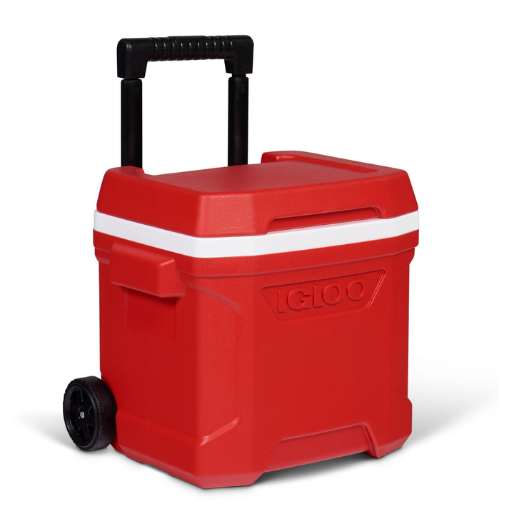 IGLOO Profile 54 Roller Kühlbox – Robuste Passive Kühlbox mit Rollen & Teleskopgriff – Extra Starke