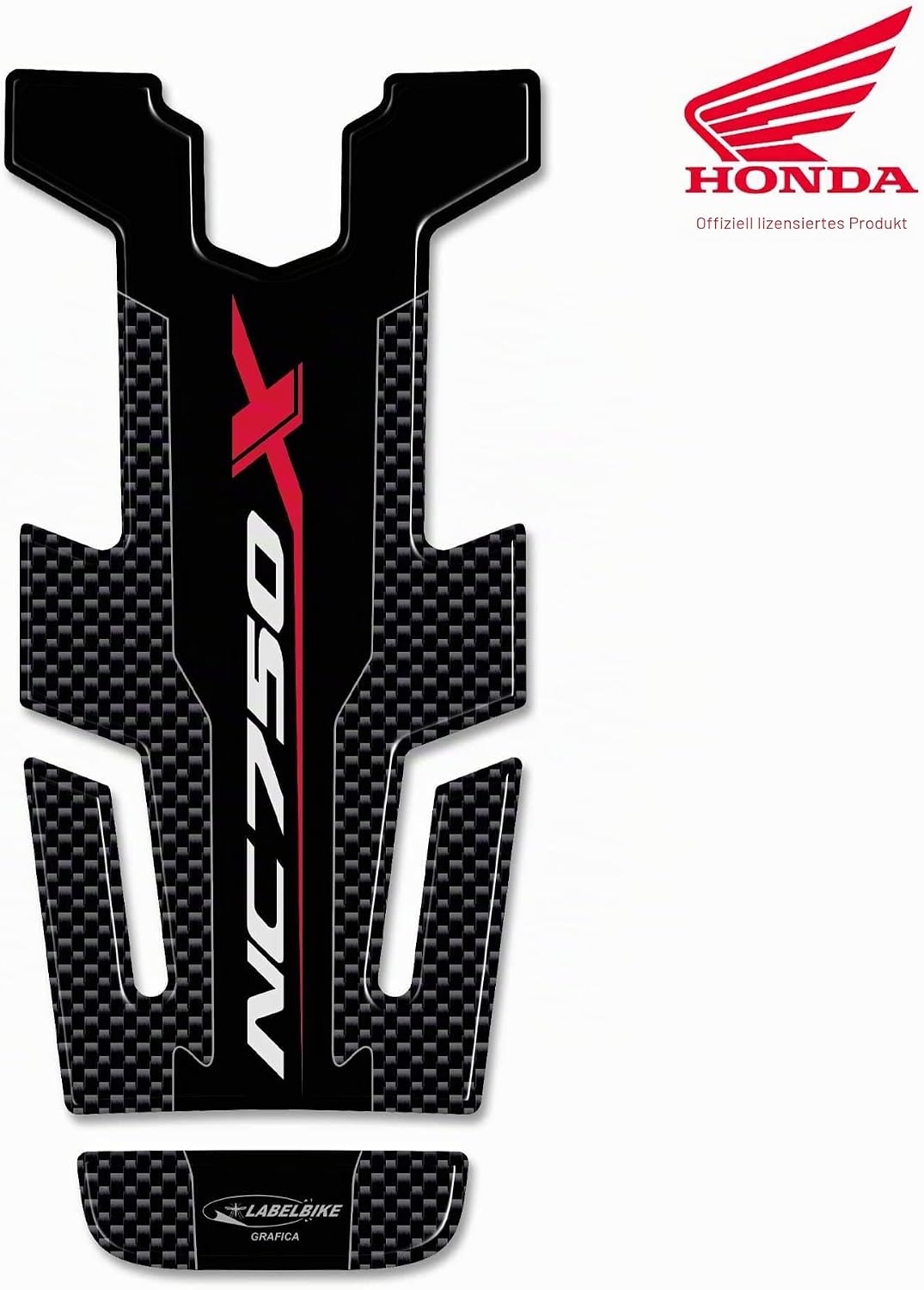 LABELBIKE 3D Aufkleber Motorrad Tankpad Honda | NC750X 2016-2020, Harzschutz, Kratzfestigkeit, Dekor