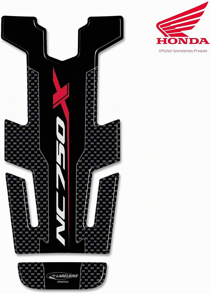 LABELBIKE 3D Aufkleber Motorrad Tankpad Honda | NC750X 2016-2020, Harzschutz, Kratzfestigkeit, Dekor