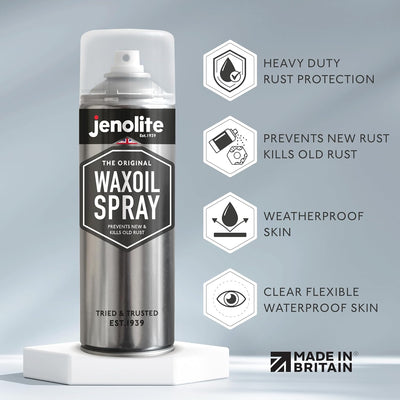 JENOLITE Waxoil | Sprühwachs zum Schutz vor Rost und Korrosion | Unterbodenschutz Wachs Spray | Tran