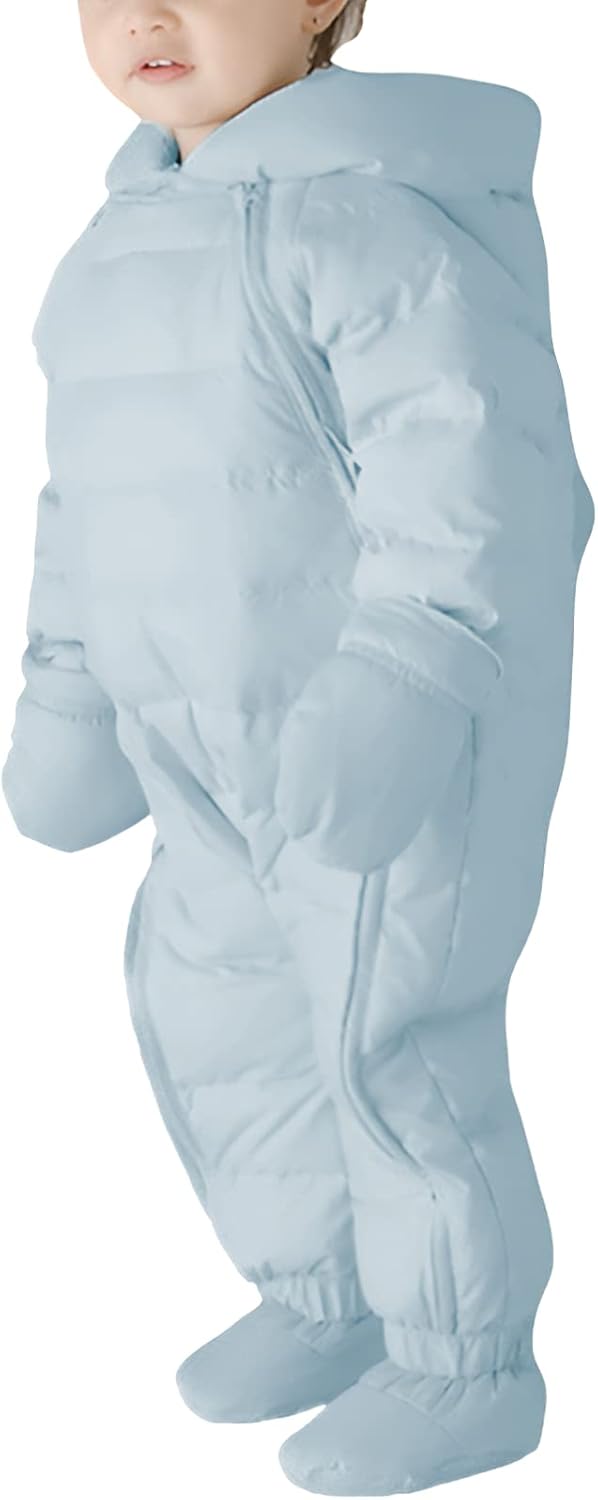 amropi Baby Winter Overall Mit Kapuze Schneeanzüge Strampler Jungen Mädchen Spielanzug für 3-24 Mona