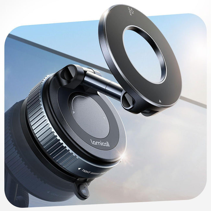 Lamicall Magnetischer Handyhalterung Auto für Magsafe Autohalterung - [TOP Vakuum Saugnapf & 24X Mag