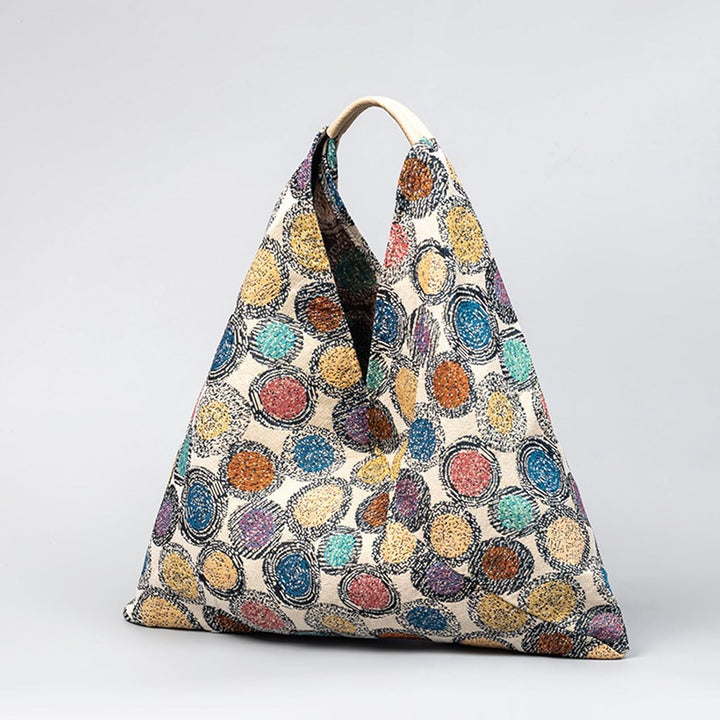 CORIOS Damen Handtasche Canvas Unterarmtasche Ethnischer Stil Schultertasche Böhmische Tote Beutel S