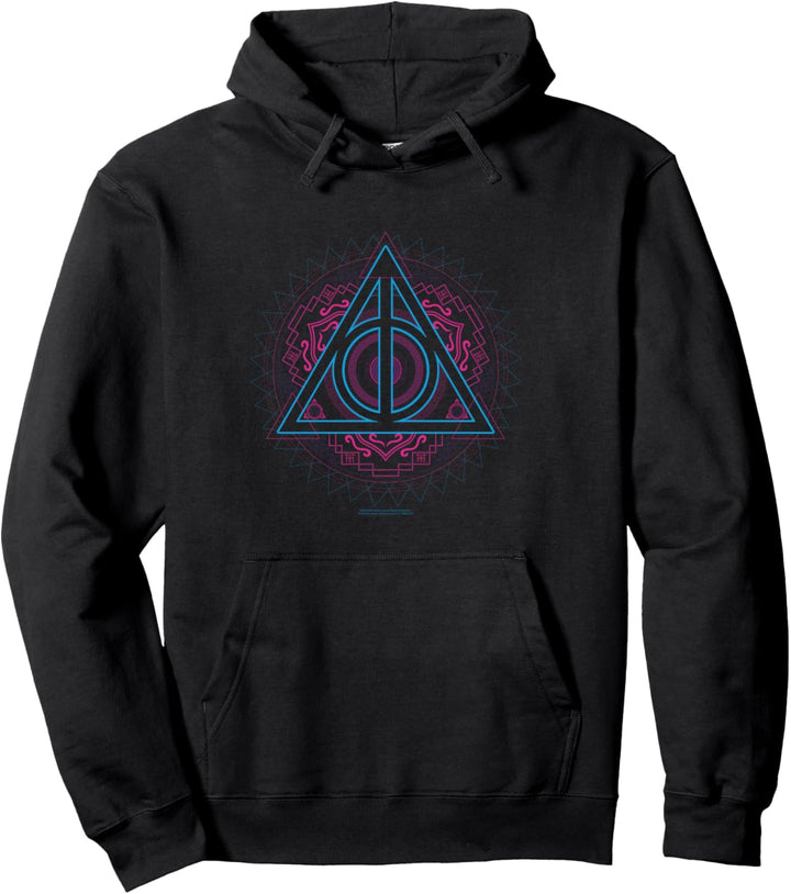 Harry Potter Neon Deathly Hallows Pullover Hoodie