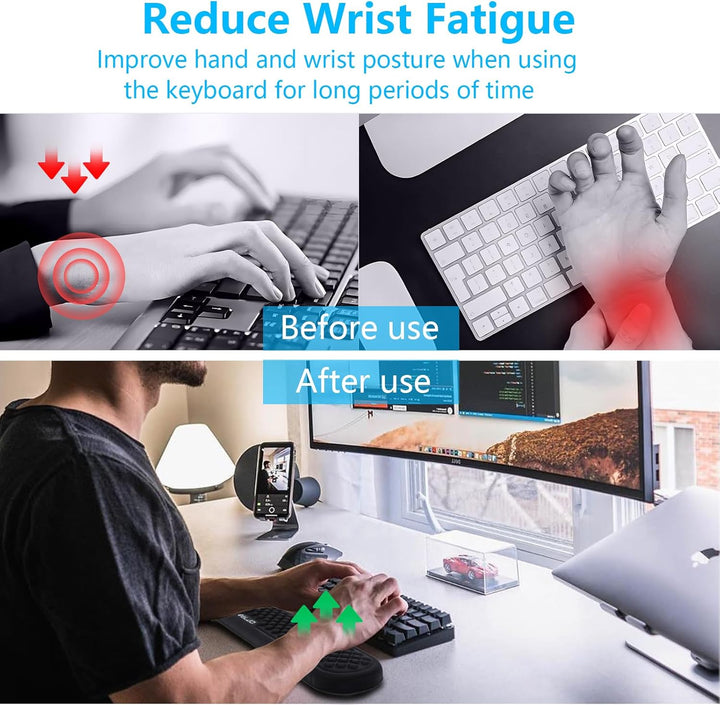 ELZO Handgelenkauflage für Tastatur, Ergonomisches Wrist Rest Memory Foam Handgelenkstützen, für Bür