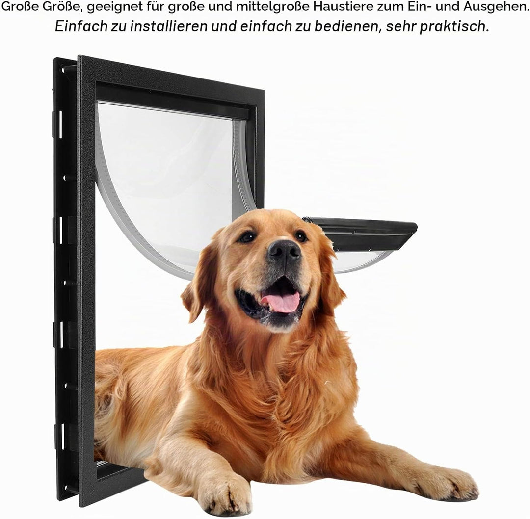 Grosse Hundetür, Haustierbedarf Einfach zu bedienende Kunststoff-Hund abnehmbare Tür Abnehmbare Inst