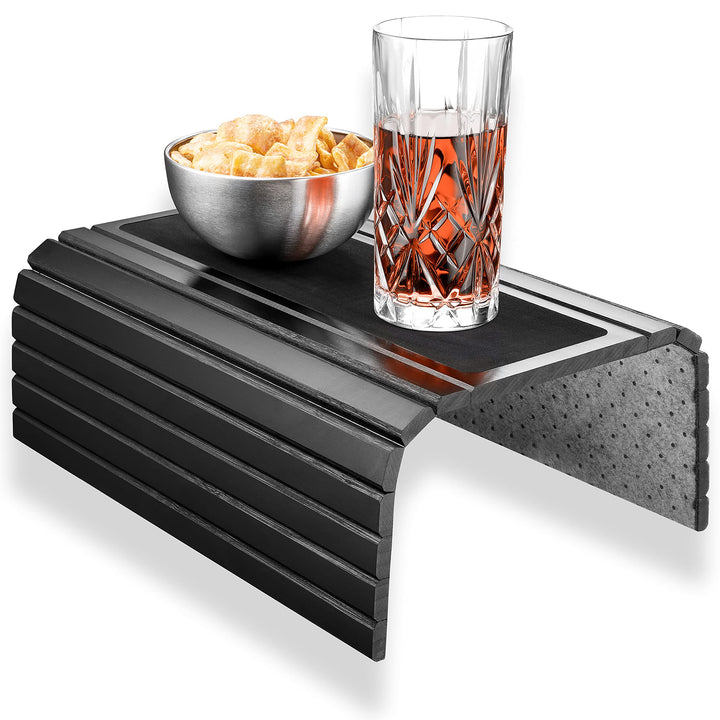 Heimelig Sofa Tablett | rutschfeste Couch Ablage aus nachhaltigem Bambus | Flexibler Sofa Butler für
