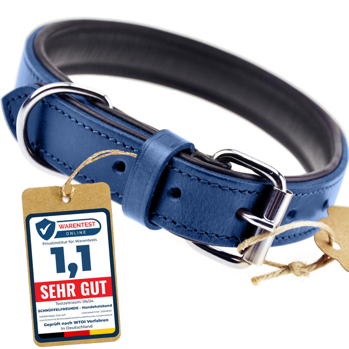 Schnüffelfreunde Halsband für Hunde aus Leder, Hundehalsband für den grossen, mittleren und kleinen