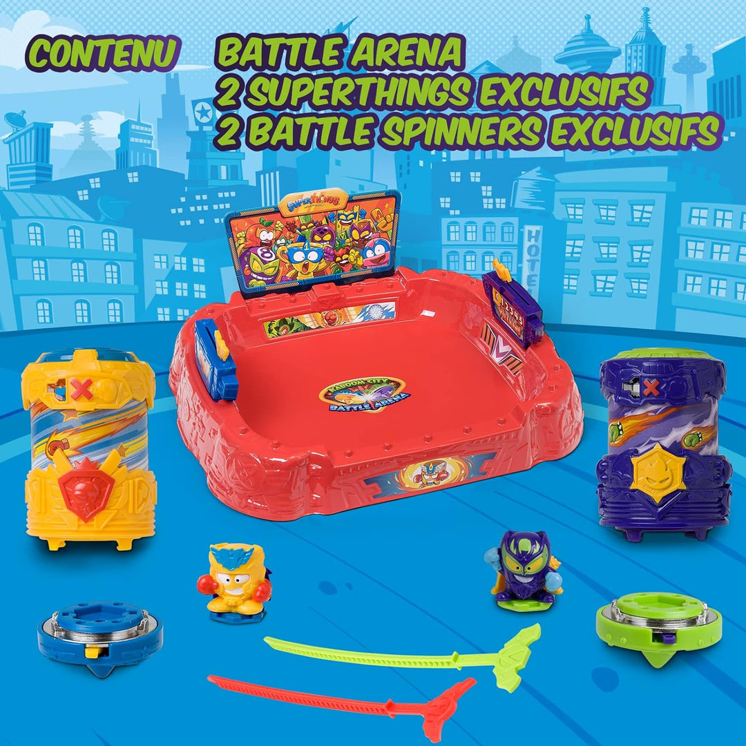 SuperThings - Spielset Battle Arena, enthält 1 Arena, 2 Battle Spinners Exclusives &amp; 2 SuperThings E