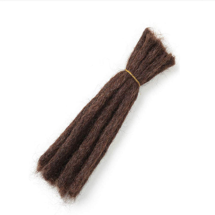 Coolbers 100% Human Hair Dreadlocks Extensions 10 Strands, 12 Inch Handmade Dread Loc Crochet Braids