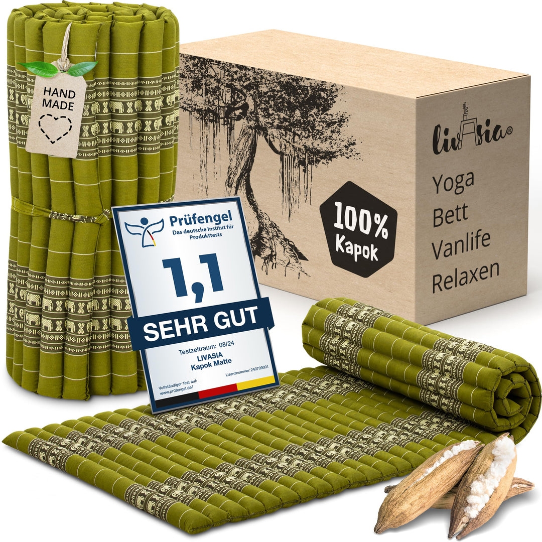 livasia Rollmatte Rollmatratze L-200x110x4,5cm, Gästebett Gästematratze 1 Person, Reisebett Kofferra