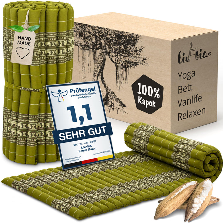 livasia Rollmatte Rollmatratze L-200x110x4,5cm, Gästebett Gästematratze 1 Person, Reisebett Kofferra