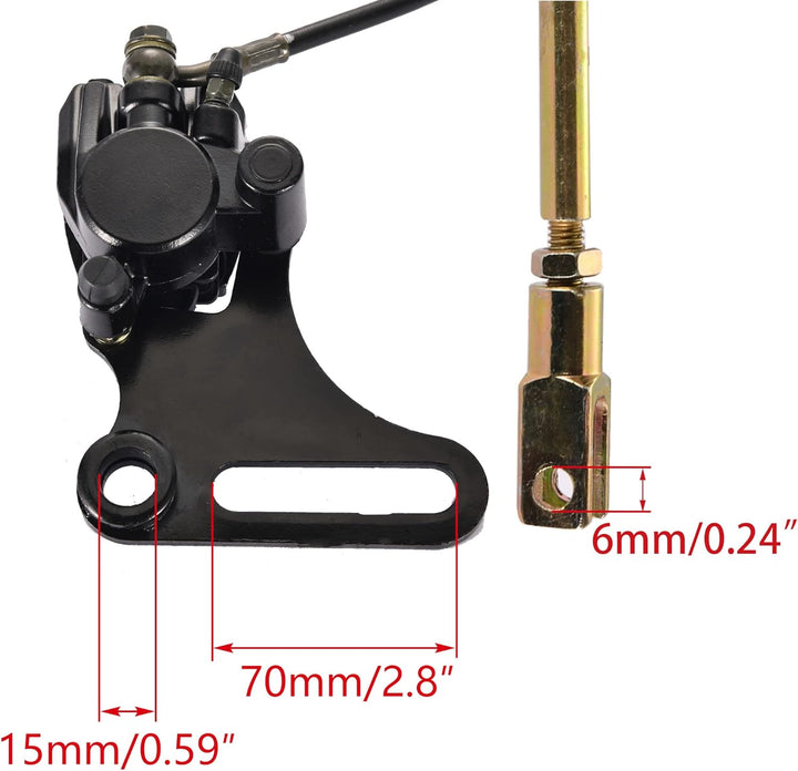 WOOSTAR Hinterradbremse Hauptbremszylinder Bremssattel Ersatz für SSR 125ccm 110ccm Pit Dirtbike Chi