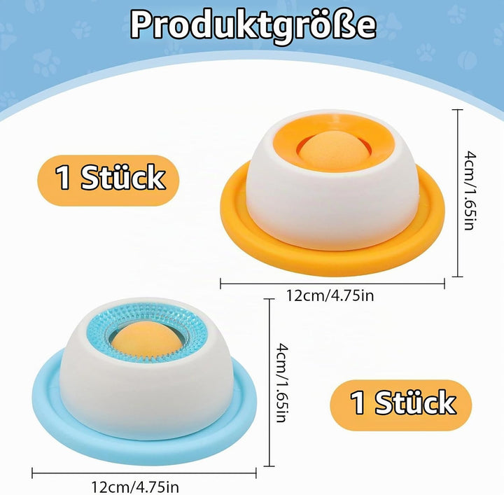 2 Stück Schleckball Hund, Smoothie Dog Schleckball für Hunde, Lick Sphere Bowl, Leckkugel Schleckspi
