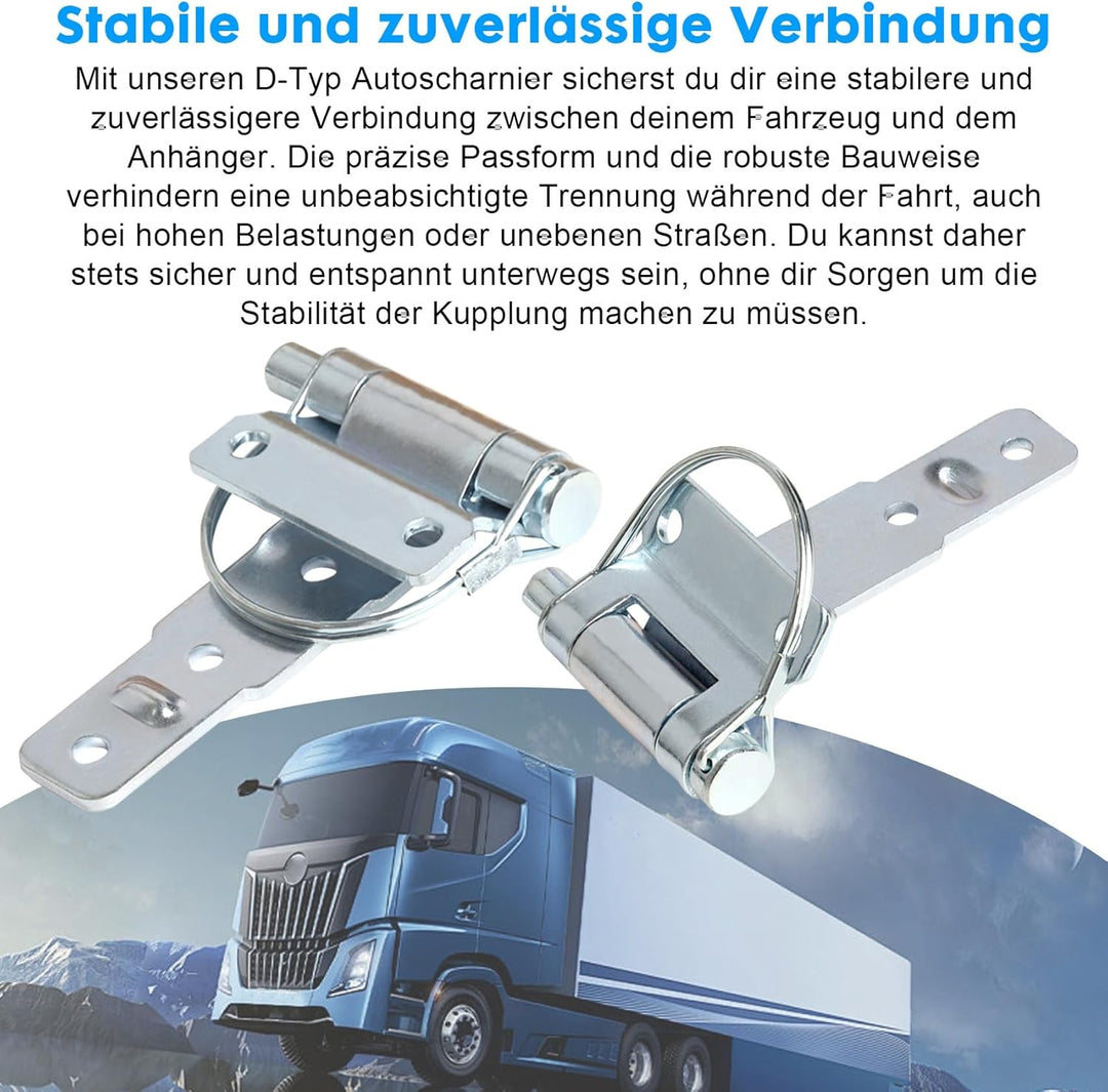 Abnehmbare Stahlscharniere, D-Typ Autoscharnier, abnehmbare Stift-Hardware passend für Anhänger, LKW