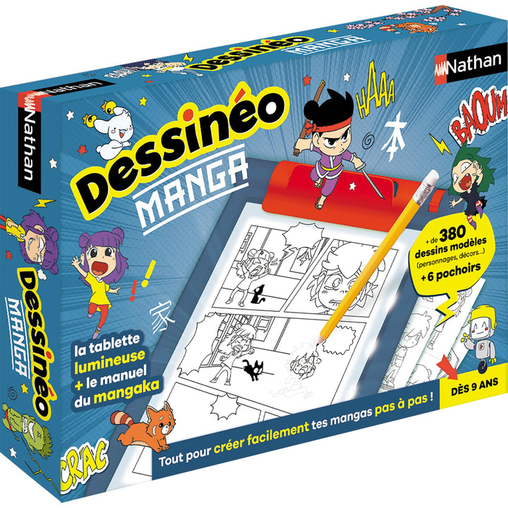 Dujardin Nathan - Zeichnung Manga, Zeichentablett für Kinder ab 9 Jahren, Leuchttafel zum Erstellen