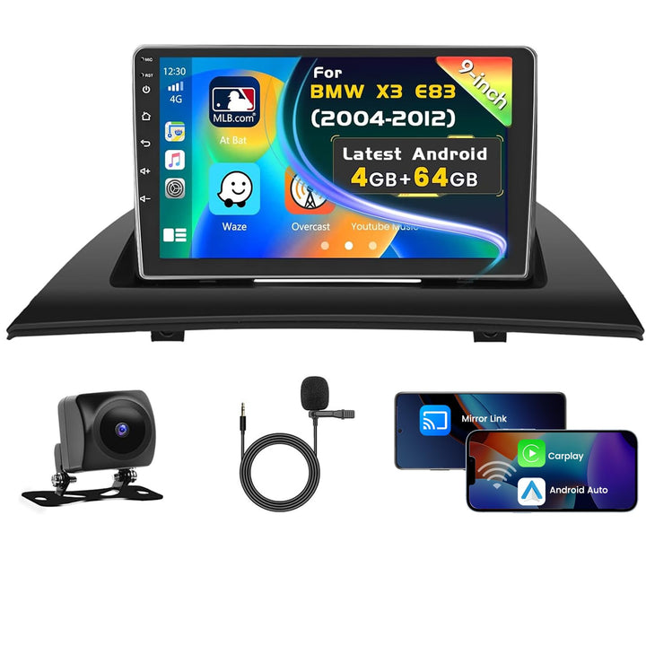 Inefala Android 15 Autoradio für BMW X3 E83 2004-2012