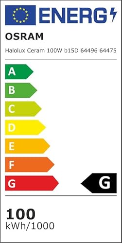 Osram 64496 Halogen Halolux Ceram 230V 2900K B15d. Halogen Lampe 230v 100w 2900k B15d. 1800 Lumen. 2