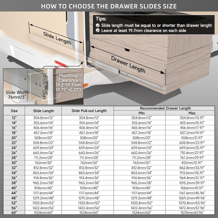 AOLISHENG Schwerlast Schubladenschienen vollauszug 900 mm Schwerlastauszüge mit einer Tragfähigkeit