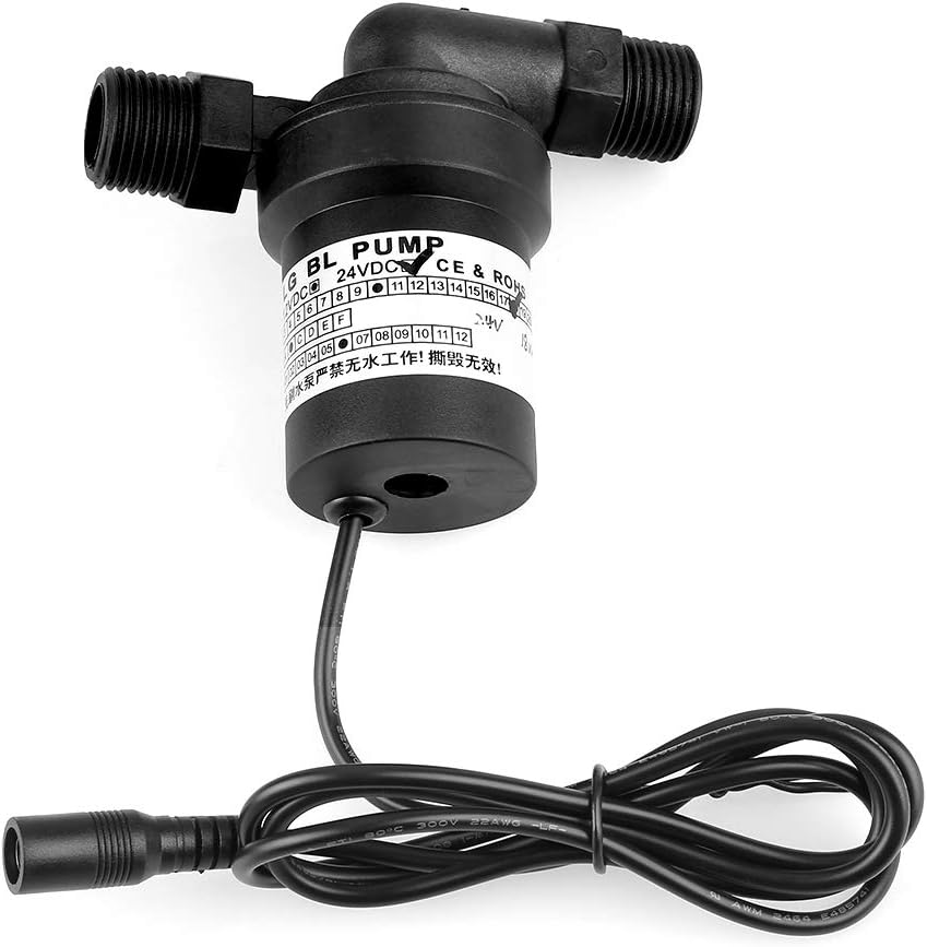 Heisswasserpumpe, bürstenlose DC24V 18W Warmwasserbereiter Heissumwälzpumpe Taucharm Geräuscharm 1/2