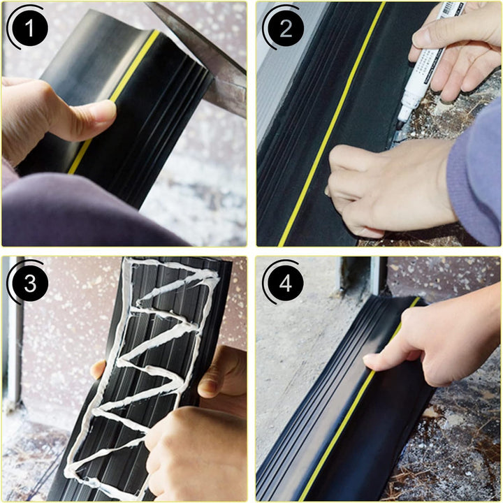 CPROSP Garagentorschweller 3M/12mm, Garagentordichtung Feuchtigkeitsbeständige, Schwellerdichtung-Ei