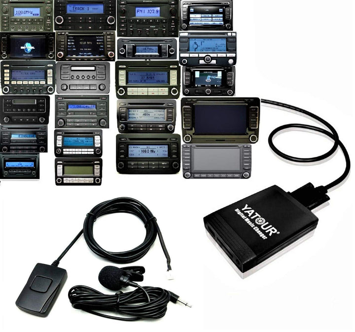 Yatour YTM06-VW12-BT+KEY3 digitaler Musikadapter USB, SD, AUX, Freisprecheinrichtung Bluetooth VW 12