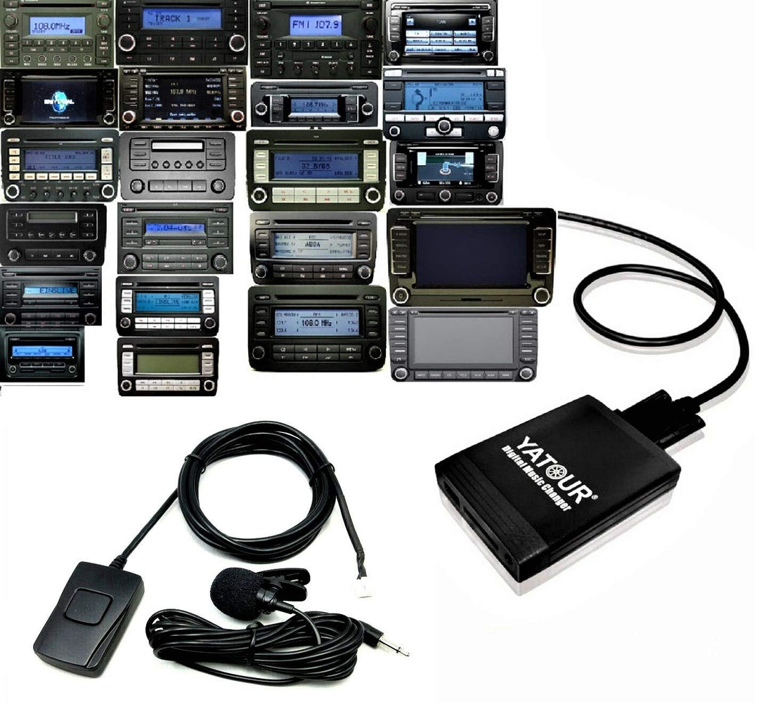 Yatour YT-M06-VW12-BT Digitaler Musikadapter USB SD AUX Adapter Bluetooth Freisprecheinrichtung komp
