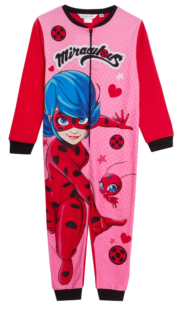 Miraculous Onesie for Girls Ladybug All in One Kinder Fleece Pyjamas Dress Up Play Suit Costume Pjs
