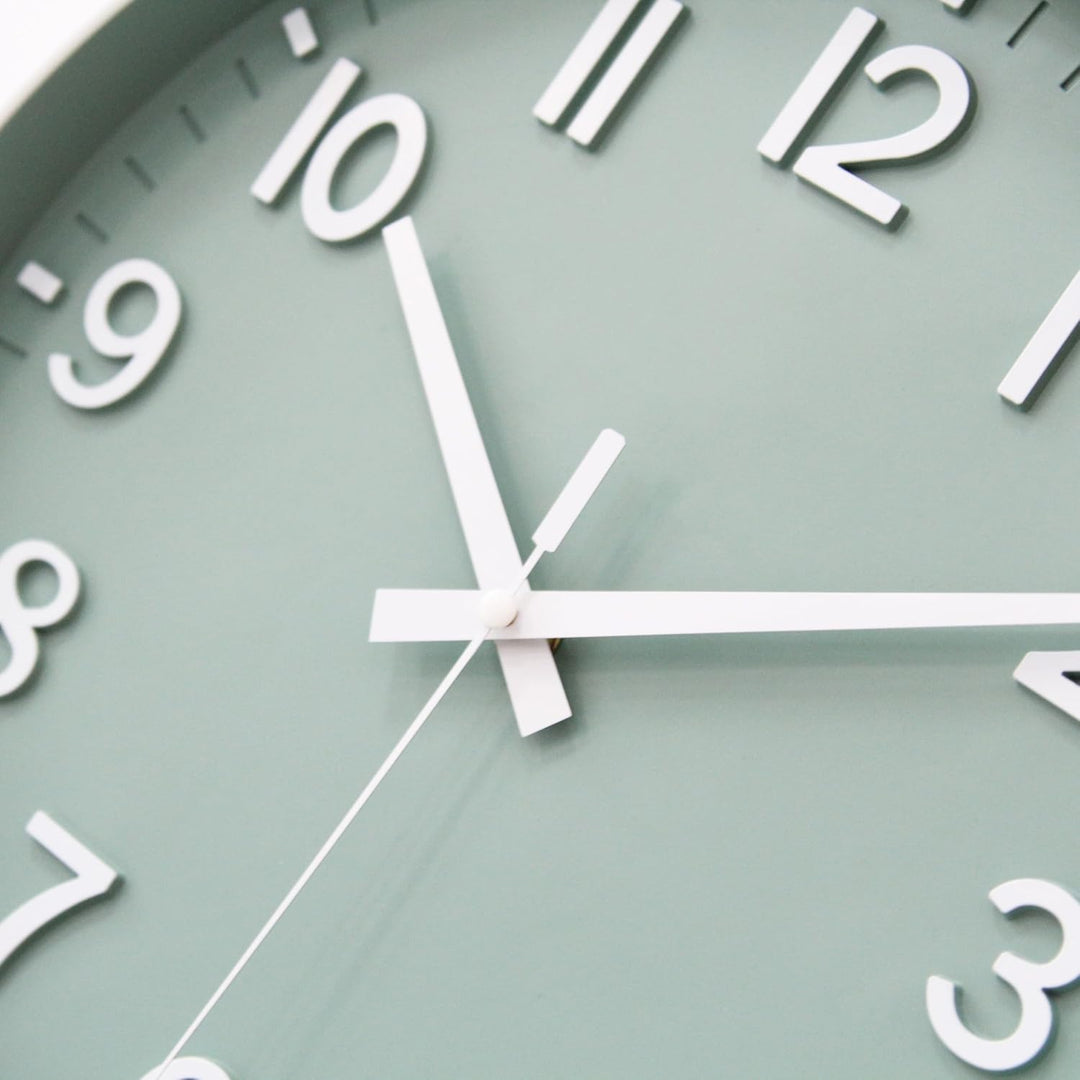 HZDHCLH 30cm Lautlos Wanduhr ohne Ticken Schleichende Sekunde mit Arabisch Ziffer für Büro, Klassenz