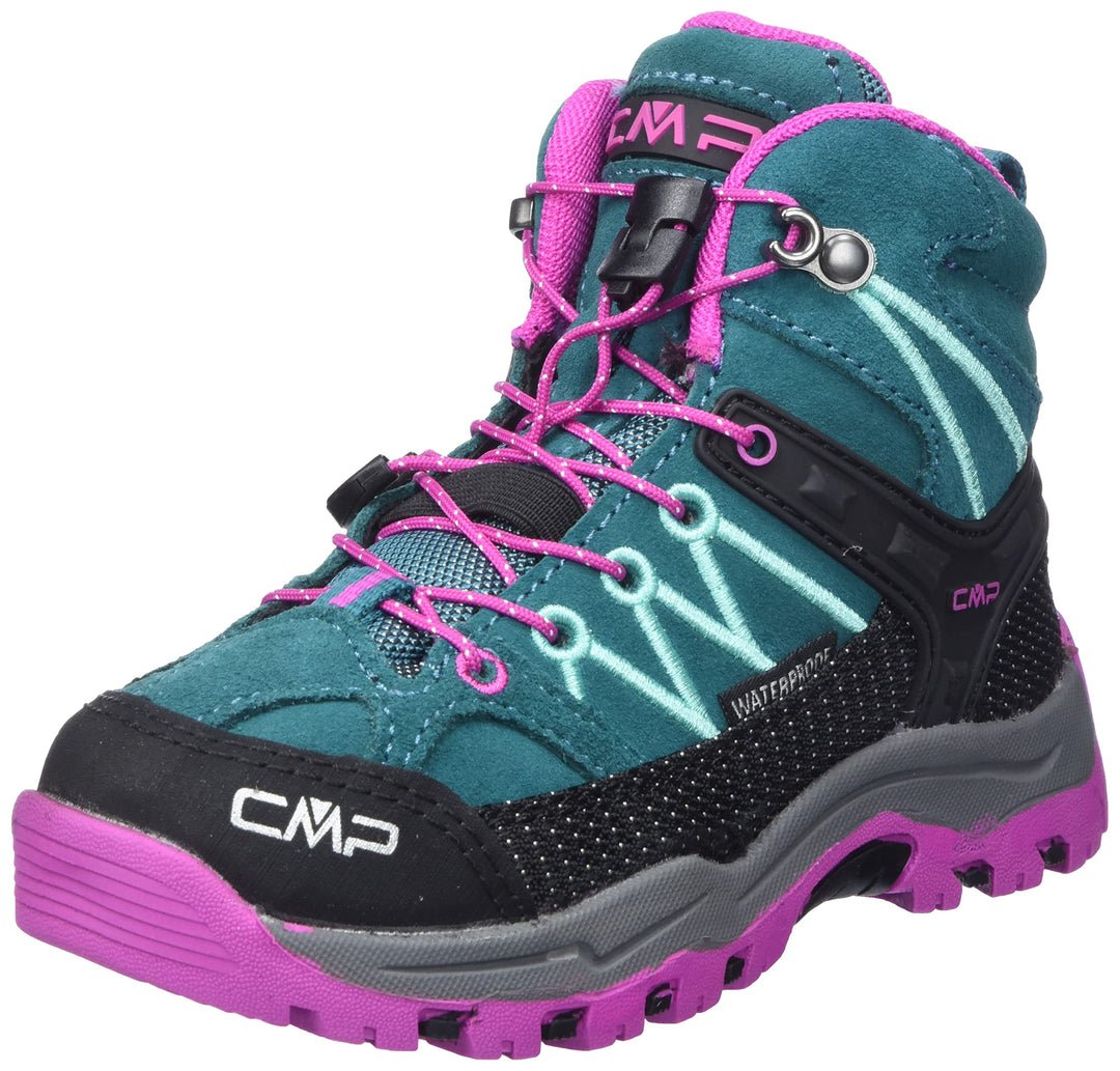 CMP Unisex Kinder Kids Rigel Mid Trekking Shoes WpTrekking-Schuhe 28 EU Lake Pink Fluo, 28 EU Lake P