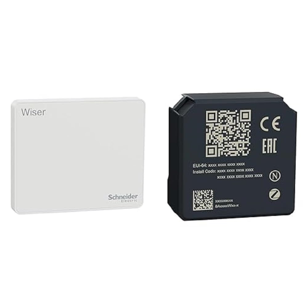 Bundle aus Schneider Electric Merten Wiser Hub (2. Generation) Smart Home, Weiss + 4x Wiser Smart Ho