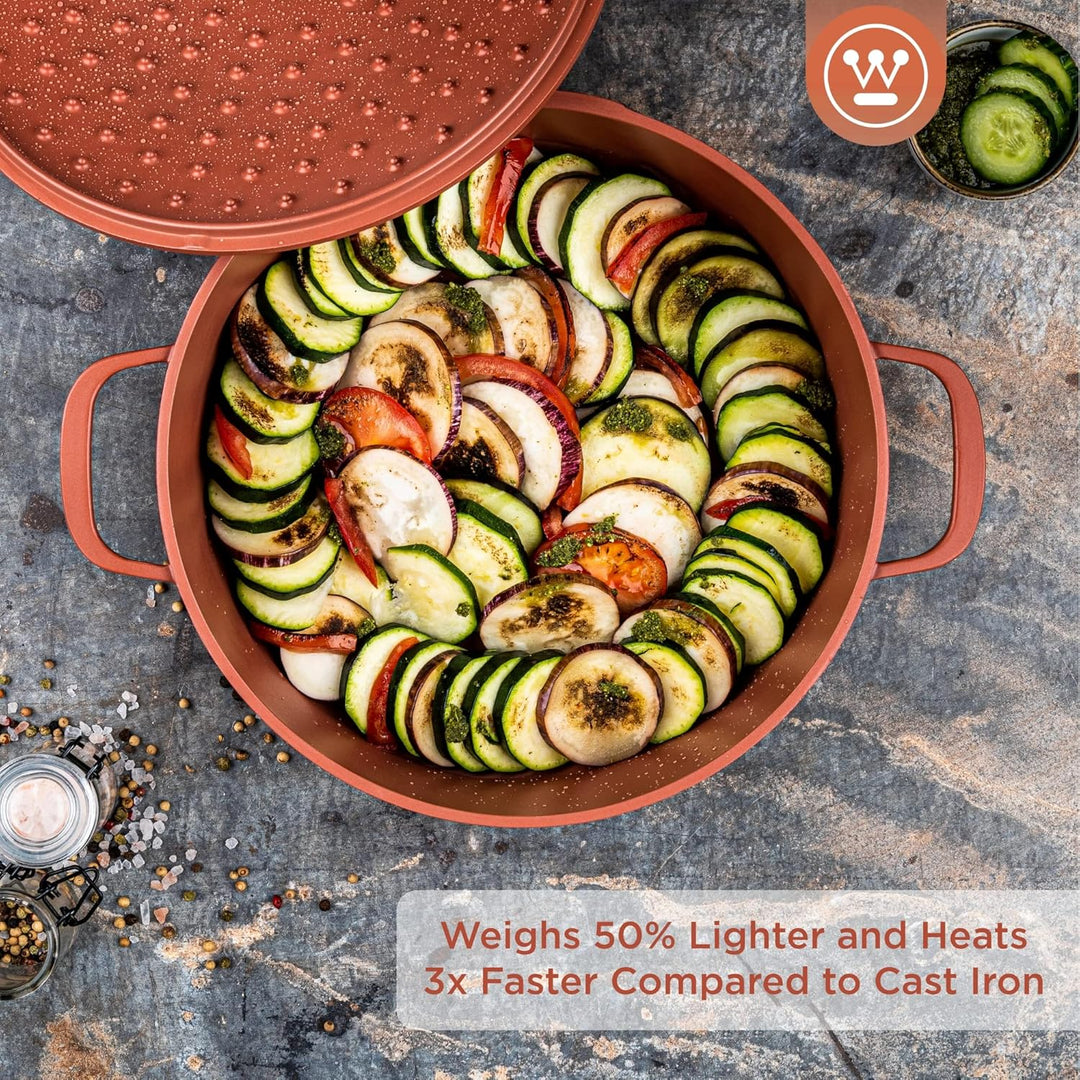Westinghouse PERFORMANCE SERIES Schmorpfanne mit Deckel, Grosse Bratpfanne 32 cm für Induktion & all